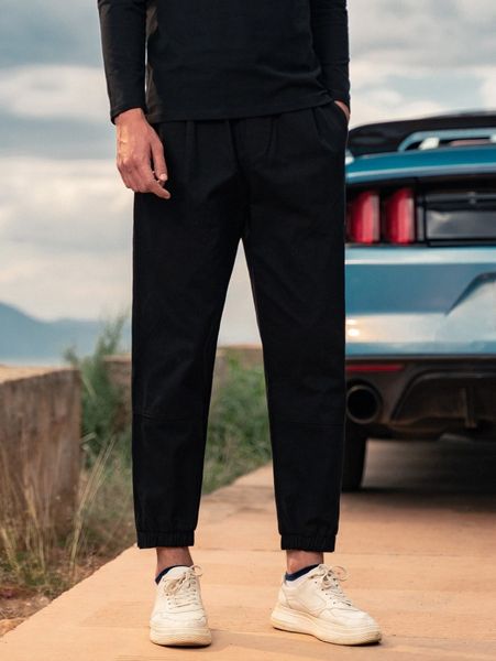 men slant pocket carrot pants p0pj#, Black 
men slant pocket carrot pants p0pj#, Black