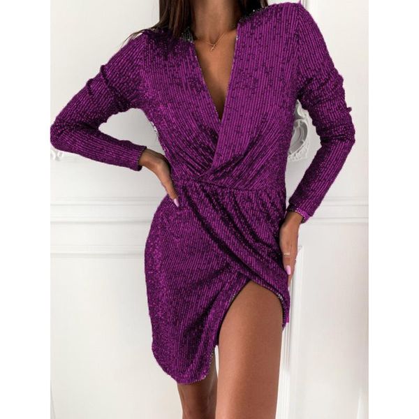 women hollow out v-neck slit bodycon dresses autumn sequin glitter shiny mini dress winter long sleeve party dress sl30, Black;gray
women hollow out v-neck slit bodycon dresses autumn sequin glitter shiny mini dress winter long sleeve party dress sl30, Black;gray