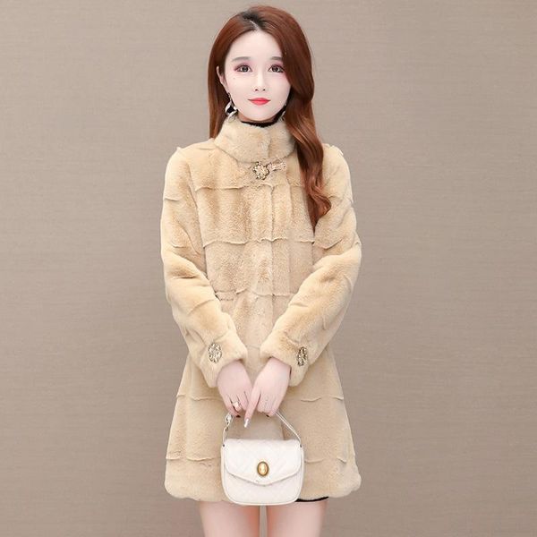 women's wool & blends denim fur mink coat for women in 2021, Black