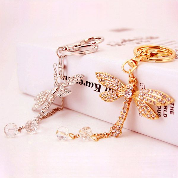 creative crystal diamond dragonfly keychain insect animal metal pendant female bag accessories keychain, Slivery;golden
creative crystal diamond dragonfly keychain insect animal metal pendant female bag accessories keychain, Slivery;golden