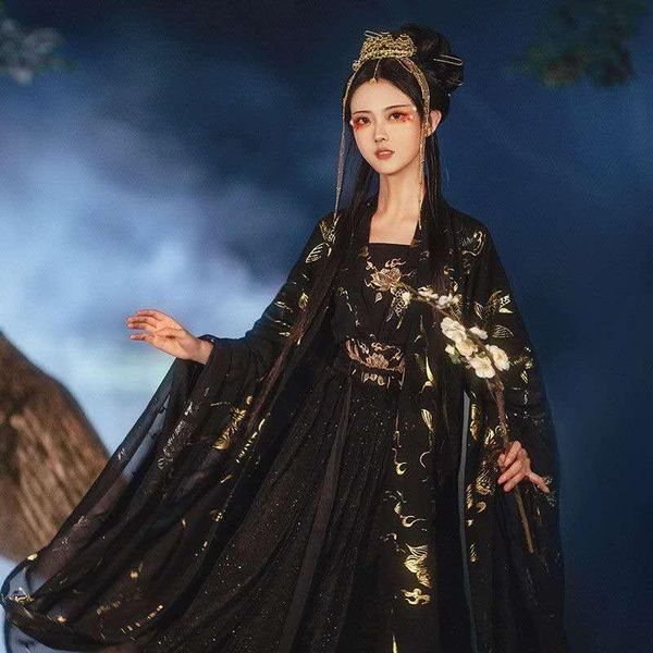women dress hanfu oriental dance costumes traditional jacket skirt china women ancient black stage performance girls outfits, Black;red
women dress hanfu oriental dance costumes traditional jacket skirt china women ancient black stage performance girls outfits, Black;red