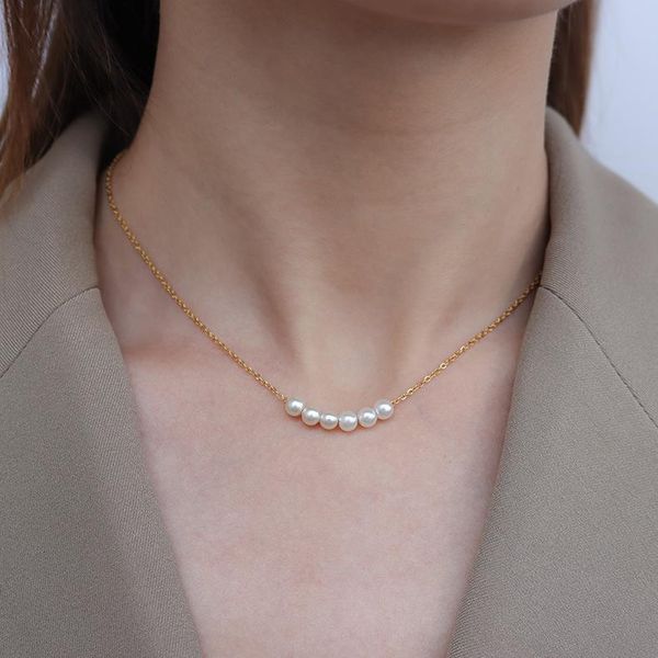 chokers pearl necklace 18kc gold plate titanium steel necklaces for women bridesmaid gift friend gifts, Golden;silver
chokers pearl necklace 18kc gold plate titanium steel necklaces for women bridesmaid gift friend gifts, Golden;silver