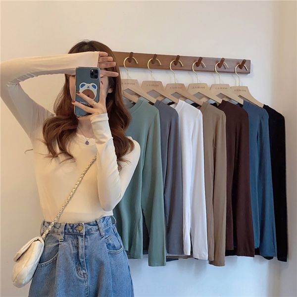 solid color with long sleeve t-shirt for women's wear coat t-shirt early autumn 2020 new korean version ins super fire slim bottom k, White
solid color with long sleeve t-shirt for women's wear coat t-shirt early autumn 2020 new korean version ins super fire slim bottom k, White