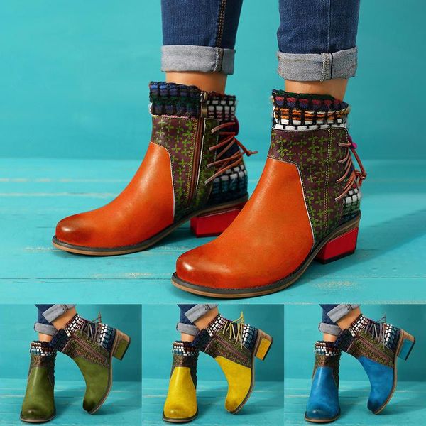 women ankle boots mid med heels round toe bohemia shoes woman chaussure zapatos mujer gladiator pu leather ethic booties, Black
women ankle boots mid med heels round toe bohemia shoes woman chaussure zapatos mujer gladiator pu leather ethic booties, Black