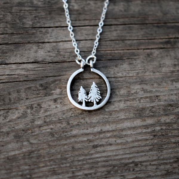 chains pine tree necklace mountain charm nature minimalist jewelry camping gift hiking, Silver
chains pine tree necklace mountain charm nature minimalist jewelry camping gift hiking, Silver