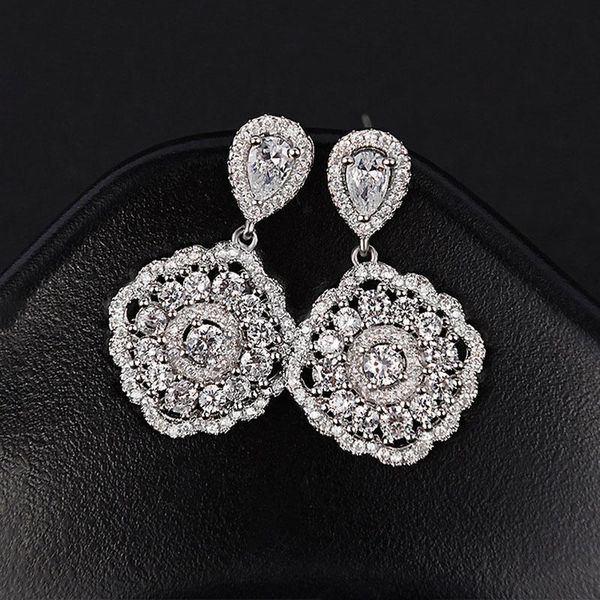 new classic cubic zirconia stone round crystal silver colour earring for women wedding bridal jewelry
new classic cubic zirconia stone round crystal silver colour earring for women wedding bridal jewelry