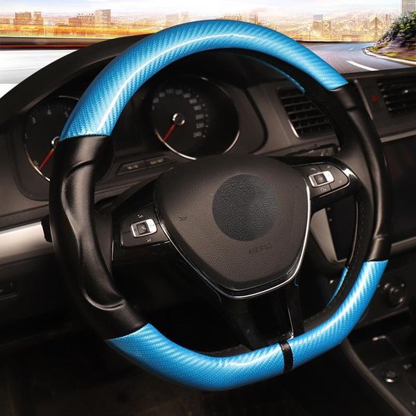 carbon fiber skin car steering wheel cover wear-resistant steering covers anti slip breathable for 38cm circular & d shape1
carbon fiber skin car steering wheel cover wear-resistant steering covers anti slip breathable for 38cm circular & d shape1