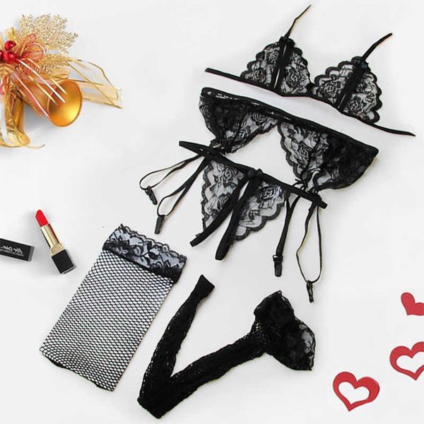 lingerie temptation lace transparent women erotic 4pcs bra open garters + net stockings underwear set, Black;white
lingerie temptation lace transparent women erotic 4pcs bra open garters + net stockings underwear set, Black;white