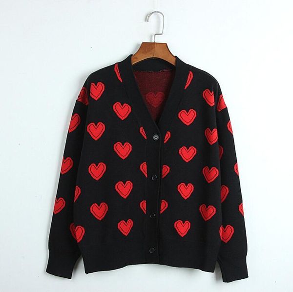 love heart warm female sweater 2021 autumn elegant new knitting vintage v neck loose thick cardigans coat p1926 uan4, White;black
love heart warm female sweater 2021 autumn elegant new knitting vintage v neck loose thick cardigans coat p1926 uan4, White;black
