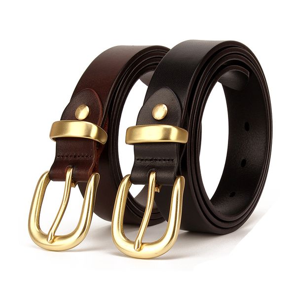 leather belt for ladies, first layer cowhide, copper buckle belt for men, pin buckle, simple and versatile, jeans for young people ship, Black;brown
leather belt for ladies, first layer cowhide, copper buckle belt for men, pin buckle, simple and versatile, jeans for young people ship, Black;brown
