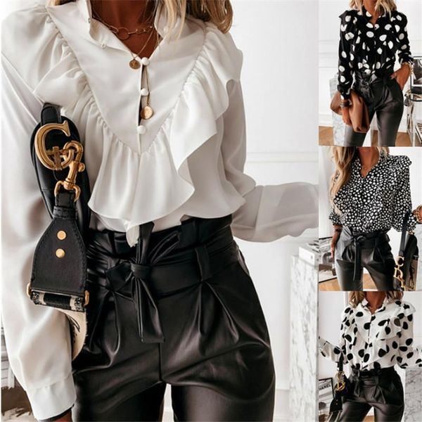 women's polos style long sleeve flapped v-neck turtleneck button-up dress shirt, White
women's polos style long sleeve flapped v-neck turtleneck button-up dress shirt, White