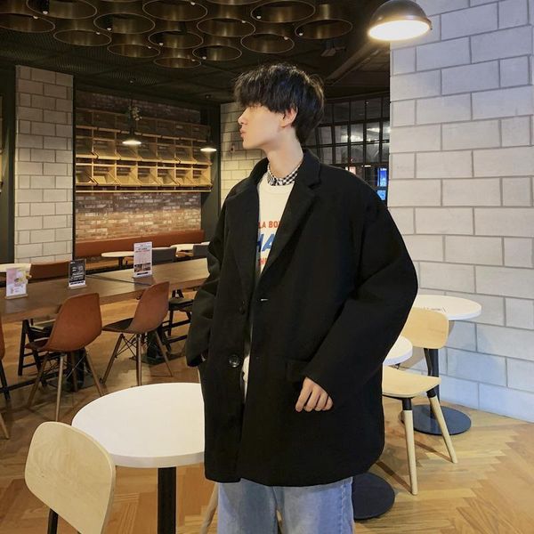 autumn winter new style woolen jacket male loose coat korean-style trend couples cloth, Black
autumn winter new style woolen jacket male loose coat korean-style trend couples cloth, Black