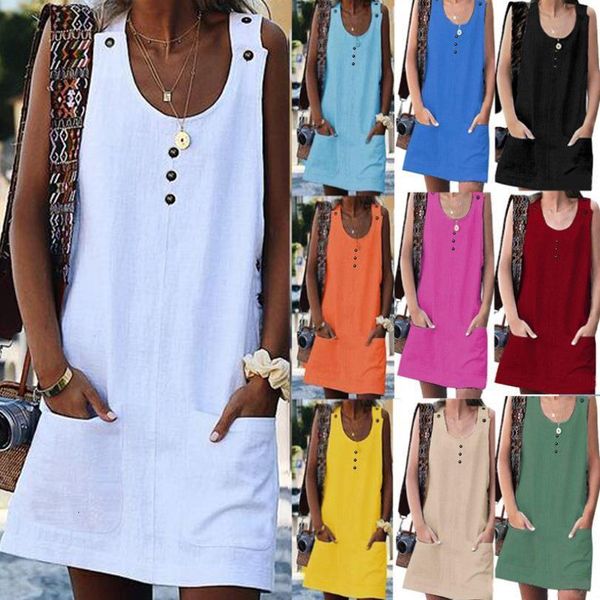 women casual loose dress button vest solid beach boho splice pocket bedress plus sizes summer dresses robe femme, Black;gray
women casual loose dress button vest solid beach boho splice pocket bedress plus sizes summer dresses robe femme, Black;gray