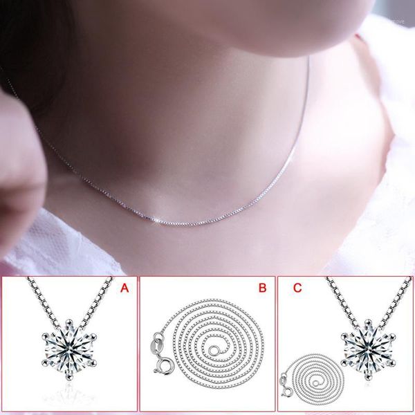 fashion jewelry simple zircon necklace pendant clavicle chain silver plated necklace for women girls d881
fashion jewelry simple zircon necklace pendant clavicle chain silver plated necklace for women girls d881