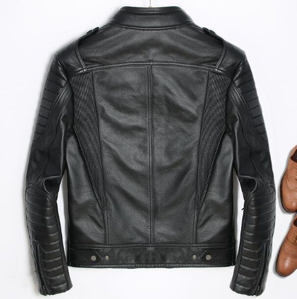 winter genuine man vintage classic leather jacket for men 2020 male casual real sheepskin coat, Black
winter genuine man vintage classic leather jacket for men 2020 male casual real sheepskin coat, Black