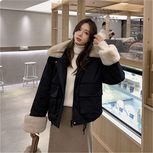 2021 new korean style lambswool parkas solid skin collar long sleeves large size female jacket winter lady u21z, Black
2021 new korean style lambswool parkas solid skin collar long sleeves large size female jacket winter lady u21z, Black