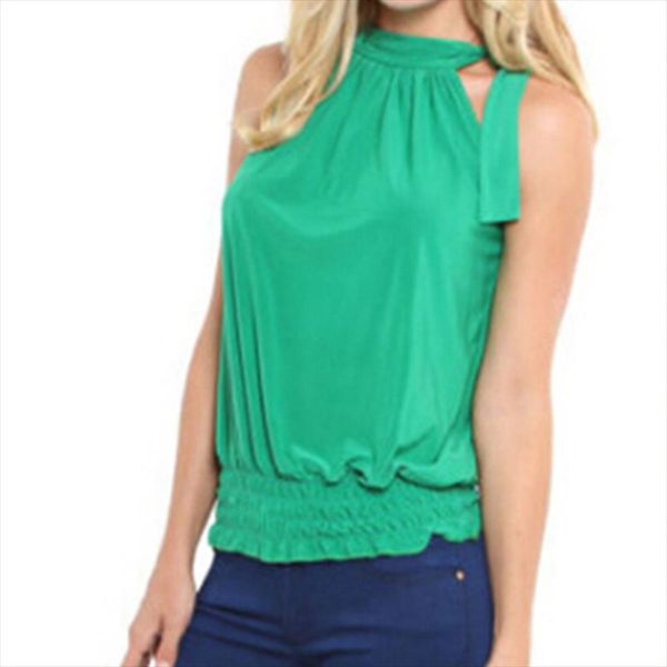 women off shoulder t shirt loose casual shirt pleated sleeveless vest strap bandage elegant bow blusas plus size, White
women off shoulder t shirt loose casual shirt pleated sleeveless vest strap bandage elegant bow blusas plus size, White