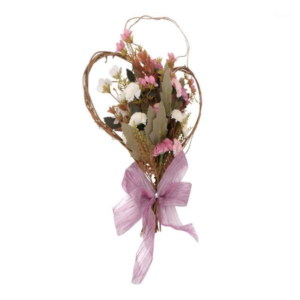 decorative flowers & wreaths 1pc hearted-shaped ribbon wall pendant carnation ornament hanging wreath beautiful adornment for home d1
decorative flowers & wreaths 1pc hearted-shaped ribbon wall pendant carnation ornament hanging wreath beautiful adornment for home d1