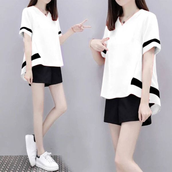 ktbju loose size large summer clothing women's 200kg fat mm large slimming casual fashion color suit sports suit meat hiding two-piece, Gray
ktbju loose size large summer clothing women's 200kg fat mm large slimming casual fashion color suit sports suit meat hiding two-piece, Gray