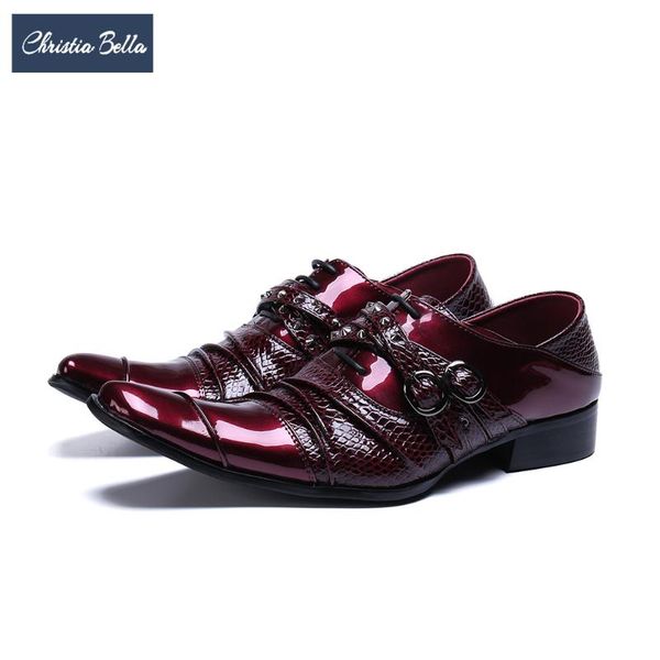 christia bella designer buckle rivets party men brogue shoes patent leather formal oxford shoes lace up business man dress, Black
christia bella designer buckle rivets party men brogue shoes patent leather formal oxford shoes lace up business man dress, Black