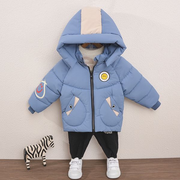 clothing coat, boys' thickened down jacket, children's winter cotton padded jacket, Blue;gray
clothing coat, boys' thickened down jacket, children's winter cotton padded jacket, Blue;gray