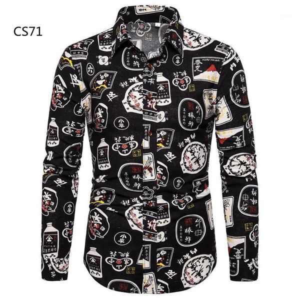 2020 new fashion casual men shirt long sleeve europe style slim fit shirt men cotton floral shirts mens clothes 261, White;black
2020 new fashion casual men shirt long sleeve europe style slim fit shirt men cotton floral shirts mens clothes 261, White;black