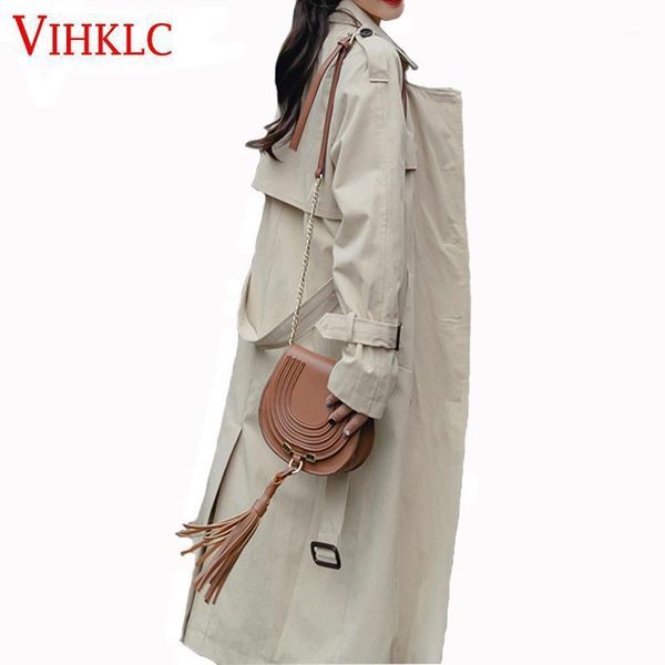 khaki caramel trench coat women 2020 new korean student long women's spring autumn adjustable waist casual loose windbreaker z341, Tan;black
khaki caramel trench coat women 2020 new korean student long women's spring autumn adjustable waist casual loose windbreaker z341, Tan;black