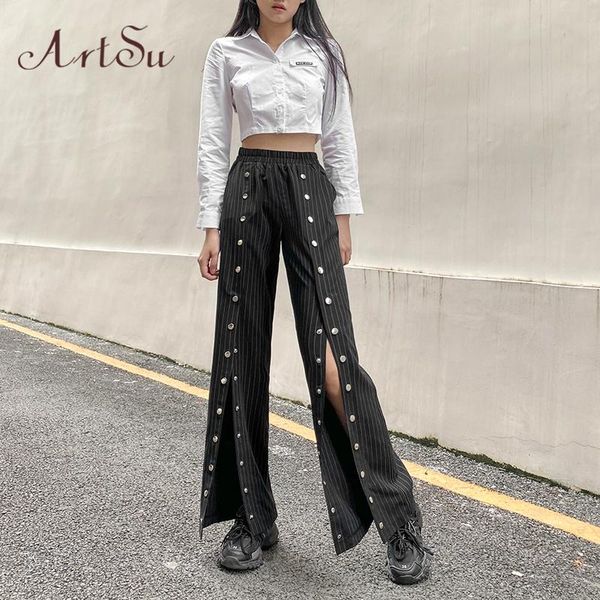 winter fashion black cargo pants female split button elastic high waist straight trousers casual loose pocket autumn 41950, Black;white
winter fashion black cargo pants female split button elastic high waist straight trousers casual loose pocket autumn 41950, Black;white