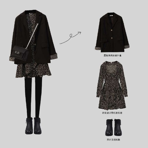 large women's mm foreign style age reducing dress fat sister show thin suit coat early autumn, Black;gray
large women's mm foreign style age reducing dress fat sister show thin suit coat early autumn, Black;gray