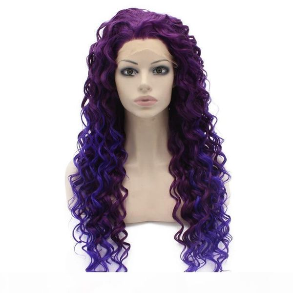 purple lace front wig natural wave heat resistant hair daily makeup women gift synthetic hair wigs for black women, Black;brown
purple lace front wig natural wave heat resistant hair daily makeup women gift synthetic hair wigs for black women, Black;brown