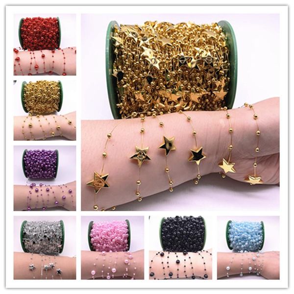 new 30m fishing line artificial pearls flower beads chain garland flowers wedding party decoration diy macrame, Black;white
new 30m fishing line artificial pearls flower beads chain garland flowers wedding party decoration diy macrame, Black;white
