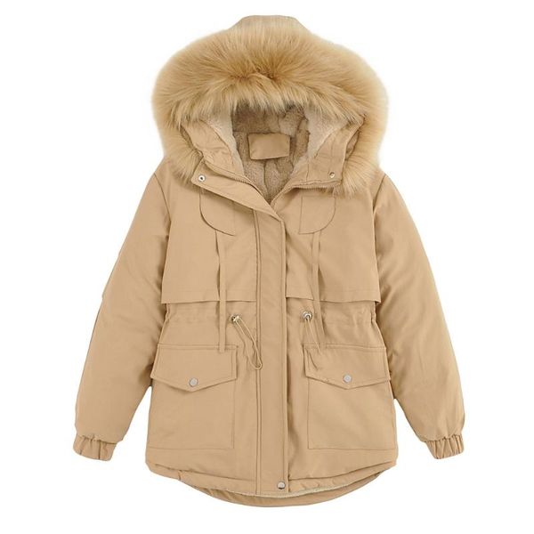 overcoat winter women's parka coat solid zipper long-sleeved hooded mid-length thick coat jacket cotton clothing down jacket, Black
overcoat winter women's parka coat solid zipper long-sleeved hooded mid-length thick coat jacket cotton clothing down jacket, Black