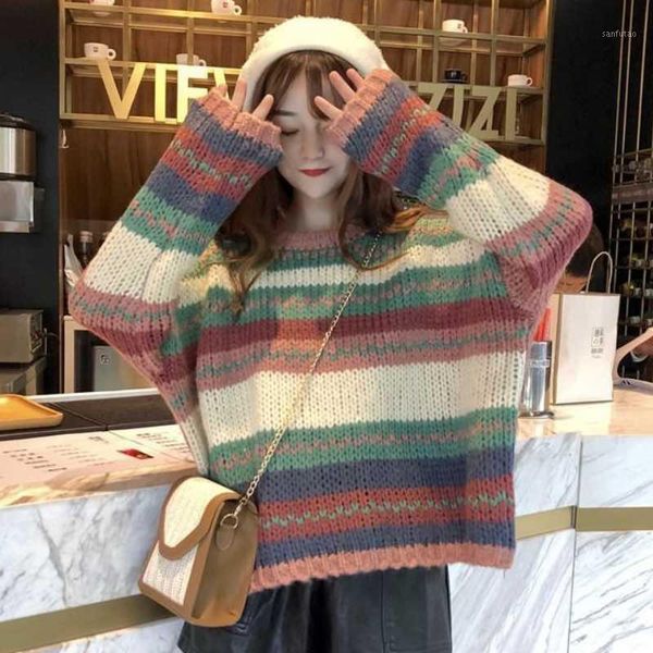 2020 fashion winter rainbow colors loose sweater pullovers women long sleeve knit female casual o-neck basic sweater1, White;black
2020 fashion winter rainbow colors loose sweater pullovers women long sleeve knit female casual o-neck basic sweater1, White;black
