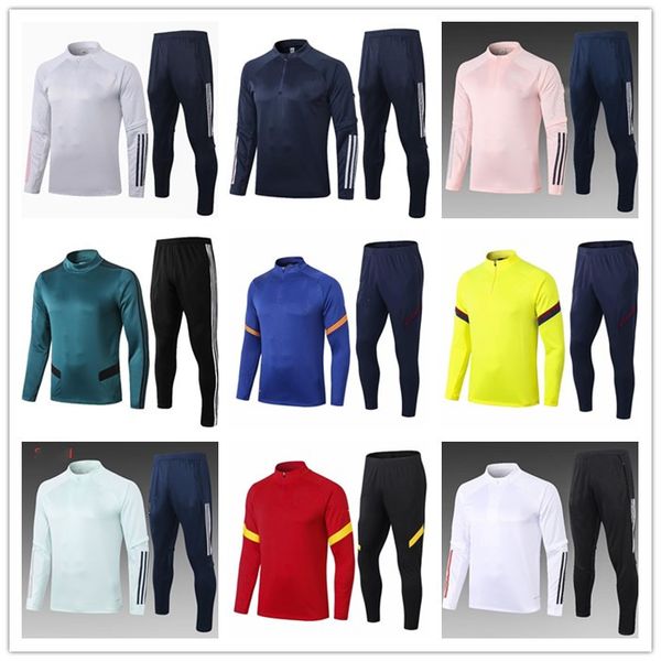 20-21 marseille men's football training tracksuit roma's soccer training suit survetement de foot chandal jogging, Gray
20-21 marseille men's football training tracksuit roma's soccer training suit survetement de foot chandal jogging, Gray