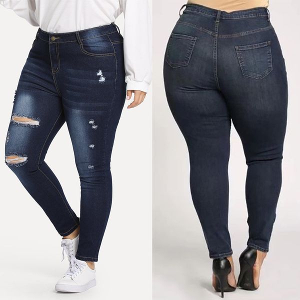 fashion women designer jeans plus size womans clothes womens femme ripped jeans woman high waist elastic force hole pencil pants fs564, Blue
fashion women designer jeans plus size womans clothes womens femme ripped jeans woman high waist elastic force hole pencil pants fs564, Blue