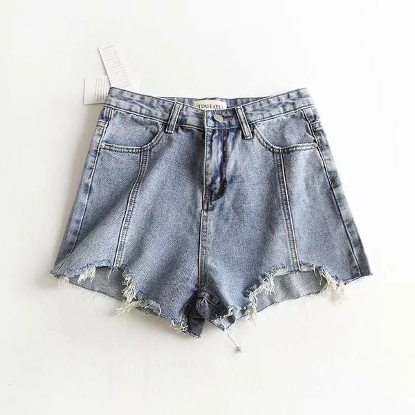 wind summer new women's wear looks thin versatile high waist straight barreled washed jeans and shorts, Blue
wind summer new women's wear looks thin versatile high waist straight barreled washed jeans and shorts, Blue