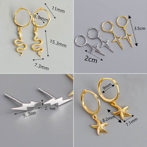 925 sterling silver earring for women small hoop snake cross round long punk drop earrings fine jewelry accessories q1219
925 sterling silver earring for women small hoop snake cross round long punk drop earrings fine jewelry accessories q1219