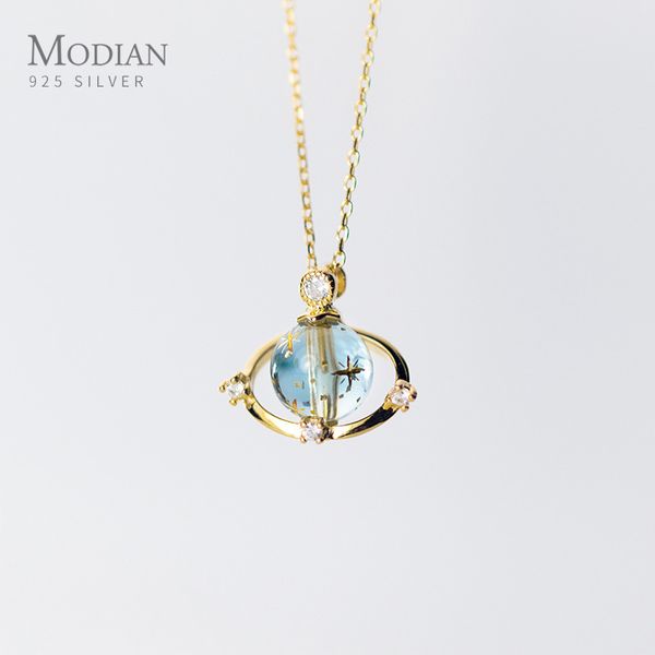 modian trendy blue crystal planet pendant necklace for women 100% 925 sterling silver fashion link chain necklace fine jewelry q0531
modian trendy blue crystal planet pendant necklace for women 100% 925 sterling silver fashion link chain necklace fine jewelry q0531