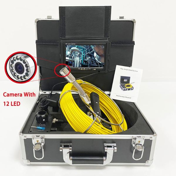7inch lcd screen 20m cable industrial endoscope pipe sewer drain pipeline inspection video camera with 23mm lens 12pcs led
7inch lcd screen 20m cable industrial endoscope pipe sewer drain pipeline inspection video camera with 23mm lens 12pcs led