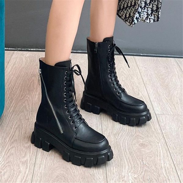 boots pxelena plus size 34-42 women genuine leather platform motorcycle chunky block high heels biker combat zipper shoes, Black
boots pxelena plus size 34-42 women genuine leather platform motorcycle chunky block high heels biker combat zipper shoes, Black