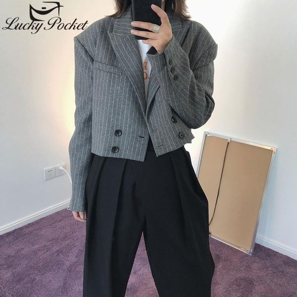 women autumn winter new fashion high street striped wool blazers female casual loose short suits ladies coats ml508, White;black
women autumn winter new fashion high street striped wool blazers female casual loose short suits ladies coats ml508, White;black