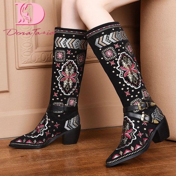 boots doratasia plus size 34-46 ladies embroider pointed toe thick high heels buckle cow suede women rivet shoes woman, Black
boots doratasia plus size 34-46 ladies embroider pointed toe thick high heels buckle cow suede women rivet shoes woman, Black