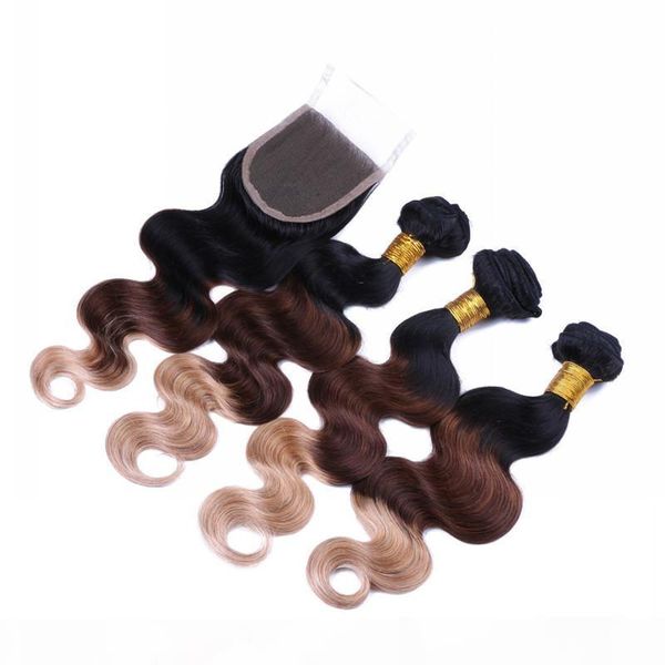 body wave peruvian 3tone 1b 4 27 ombre virgin hair with closure dark root brown honey blonde ombre 3bundles with 4x4 lace closure, Black
body wave peruvian 3tone 1b 4 27 ombre virgin hair with closure dark root brown honey blonde ombre 3bundles with 4x4 lace closure, Black