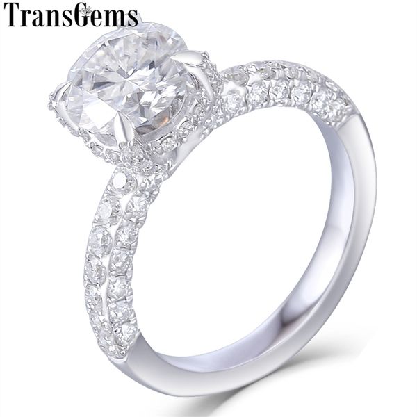 transgems 14k 585 white gold main 1.5ct 7.5mm f color round moissanite under halo engagement ring for women y200620, Slivery;golden 
transgems 14k 585 white gold main 1.5ct 7.5mm f color round moissanite under halo engagement ring for women y200620, Slivery;golden