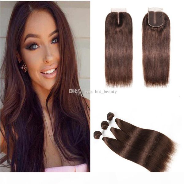 brazilian virgin human hair weaves color #4 brown straight hair bundle 3pcs with 4x4 lace closure middle part straight hair extensions, Black
brazilian virgin human hair weaves color #4 brown straight hair bundle 3pcs with 4x4 lace closure middle part straight hair extensions, Black