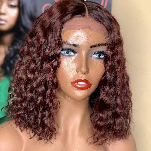 loose curly human hair burgundy color 150 density lace front wigs for women 360 lace frontal full wigs 99j remy hair 13x4, Black 
loose curly human hair burgundy color 150 density lace front wigs for women 360 lace frontal full wigs 99j remy hair 13x4, Black