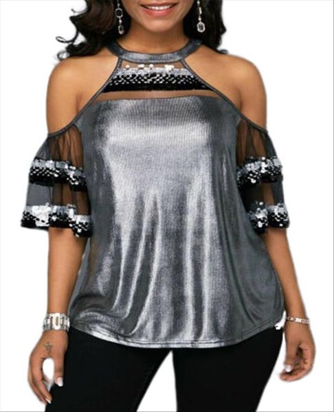 2020 women off shoulder sequins t shirt summer holiday ladies loose short sleeve bling casual t shirt, White
2020 women off shoulder sequins t shirt summer holiday ladies loose short sleeve bling casual t shirt, White