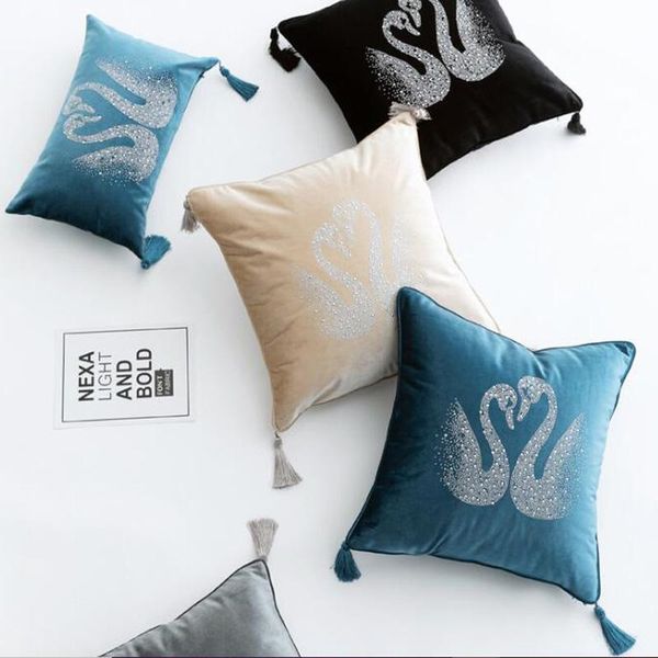 1pc swan design cushion cover throw pillowcase sofa bed pillows without filler diamonds ironing with tassels
1pc swan design cushion cover throw pillowcase sofa bed pillows without filler diamonds ironing with tassels
