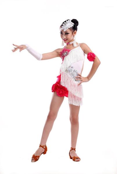 2017 summer new children latin dance dress children dance girl tassel show costume competition1, Black;red
2017 summer new children latin dance dress children dance girl tassel show costume competition1, Black;red