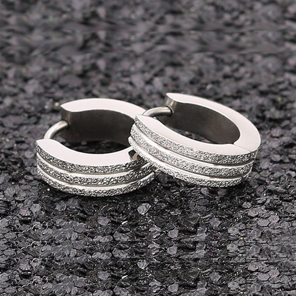 hoop & huggie 1 pair titanium scrub round earrings aros mujer oreja pendientes for women circle, Golden;silver
hoop & huggie 1 pair titanium scrub round earrings aros mujer oreja pendientes for women circle, Golden;silver